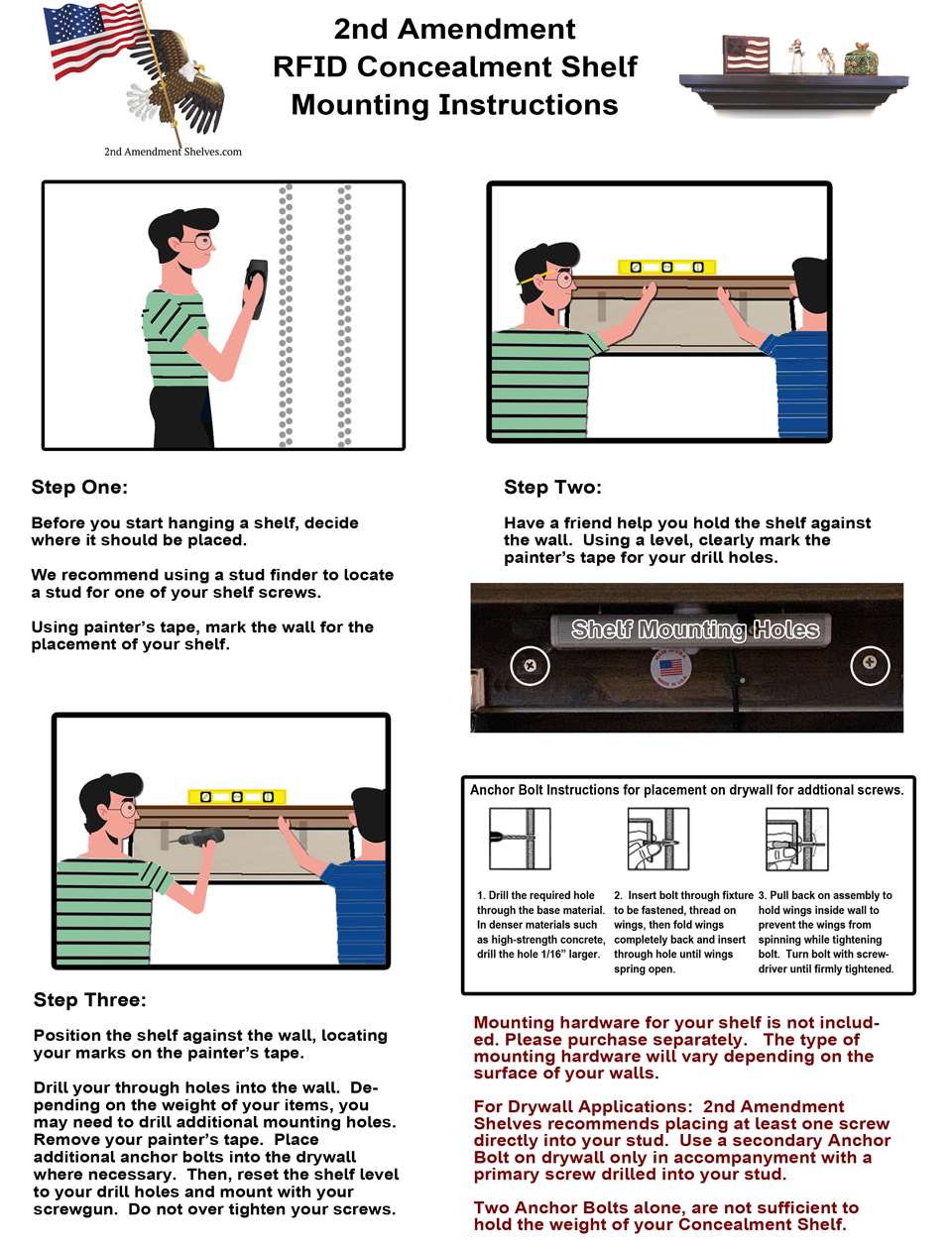 Tactical Shelf Installation Instructions